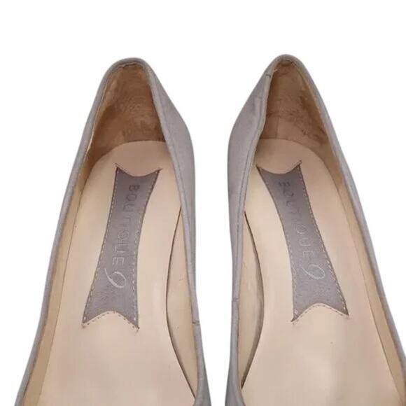 Boutique 9 Shoes Womens 7 Pumps Block Heel Suede Fashion Going Out Classic Grey - Picture 8 of 16